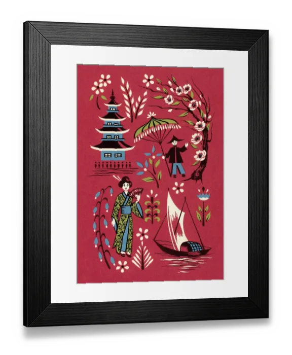 Framed Print : Asian Scene Framed Print : Asian Scene