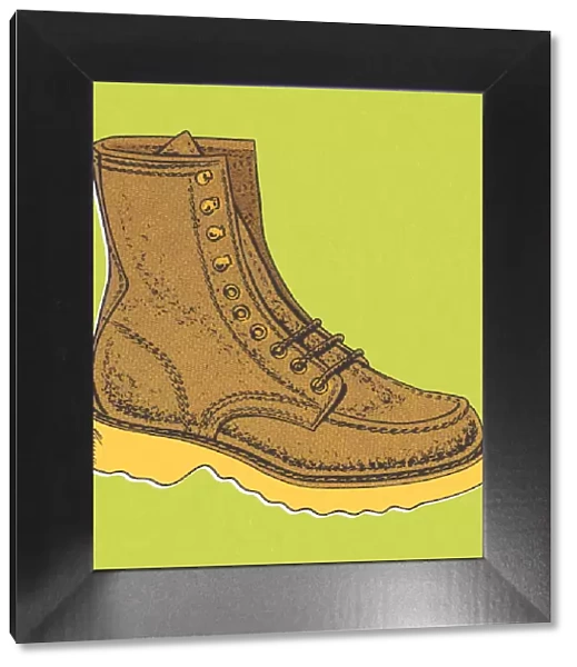 Boot on a Green Background