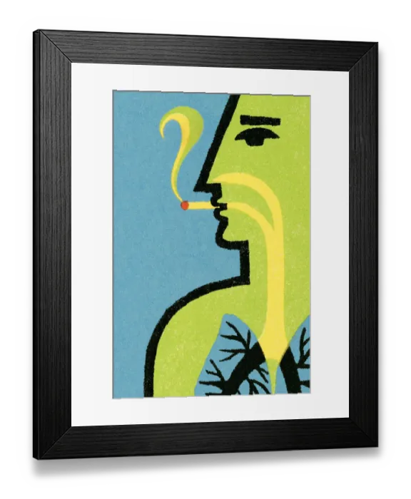 Framed Print : Man smoking Framed Print : Man smoking