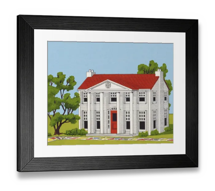 Framed Print : Colonial House Framed Print : Colonial House