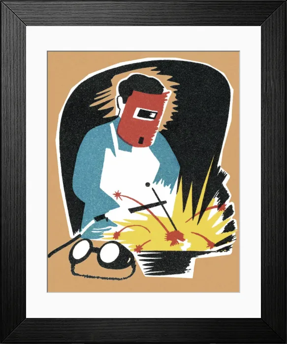 Framed Print : Person Welding Framed Print : Person Welding
