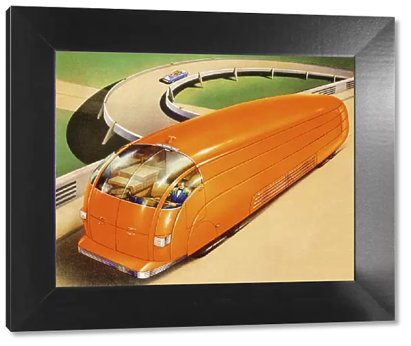 Futuristic Orange Bus