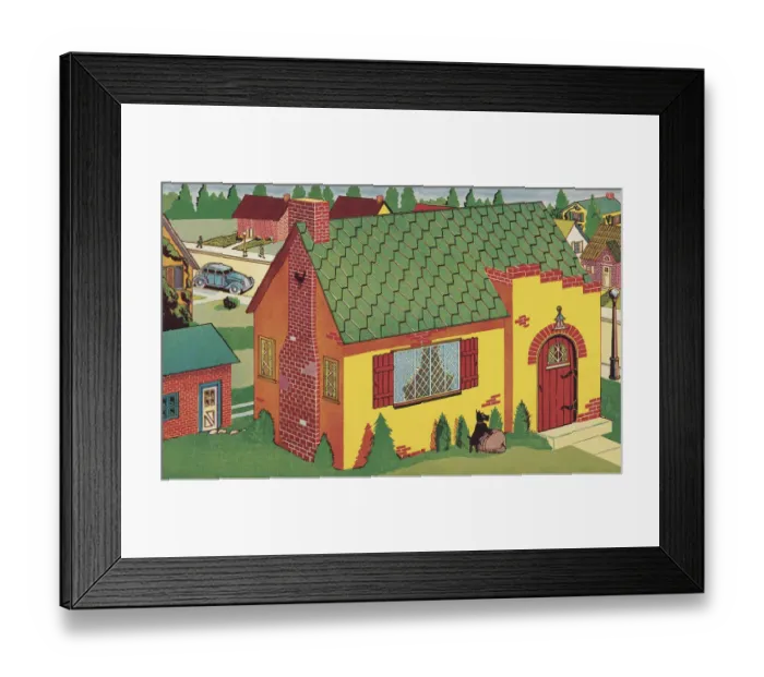 Framed Print : Yellow House Framed Print : Yellow House