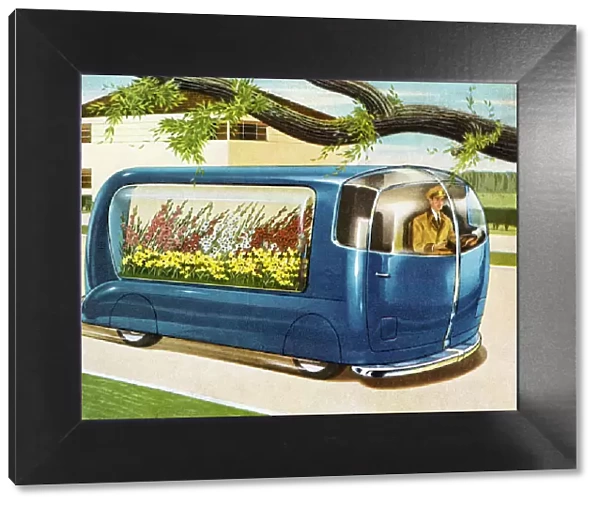 Futuristic Flower Delivery Van