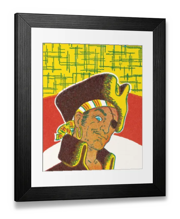 Framed Print : Pirate With Eyepatch Framed Print : Pirate With Eyepatch