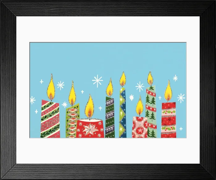 Framed Print : Holiday candles Framed Print : Holiday candles