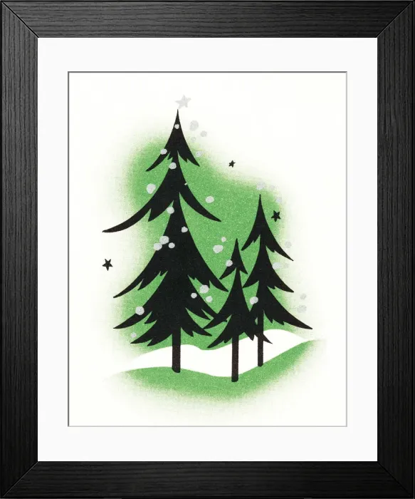 Framed Print : Pine trees