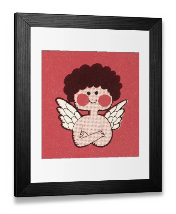 Framed Print : Cupid With Crossed Arms Framed Print : Cupid With Crossed Arms