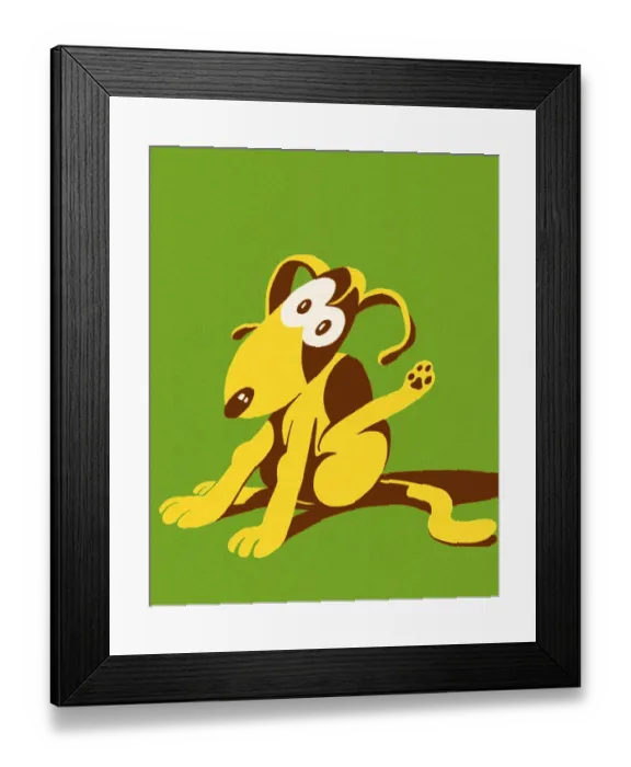 Framed Print : Dog Scratching Its Ear Framed Print : Dog Scratching Its Ear
