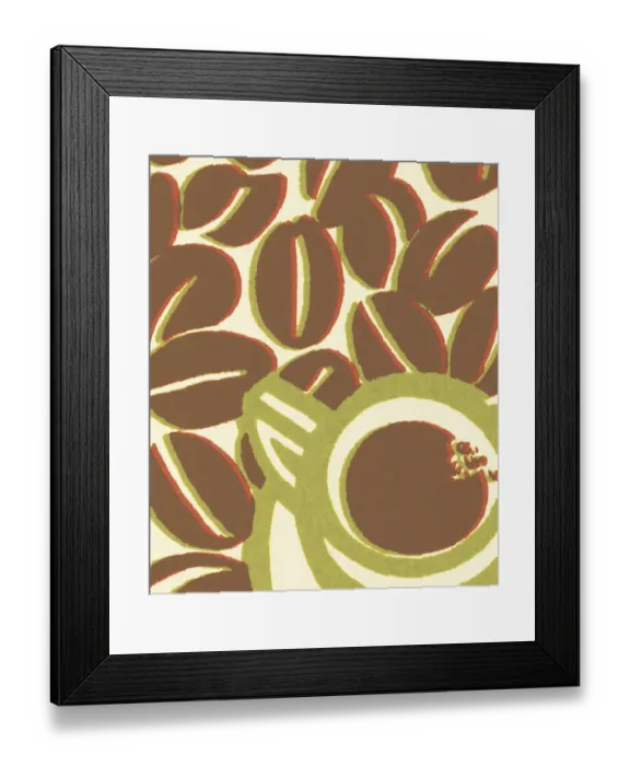 Framed Print : Coffee Beans and Cup of Coffee Framed Print : Coffee Beans and Cup of Coffee
