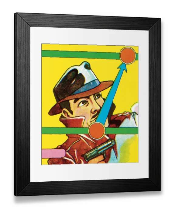 Framed Print : Gangster with gun Framed Print : Gangster with gun