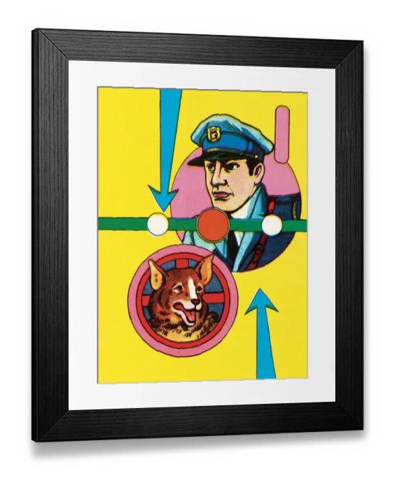 Framed Print : Policeman With Dog Framed Print : Policeman With Dog