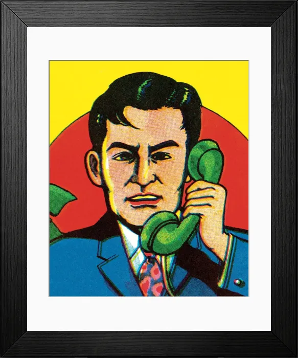Framed Print : Man on the phone Framed Print : Man on the phone