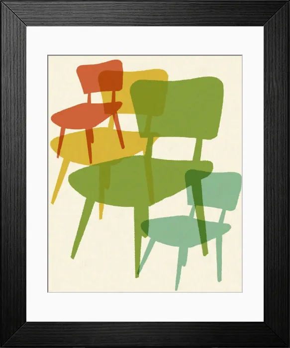 Framed Print : Four Chairs Framed Print : Four Chairs