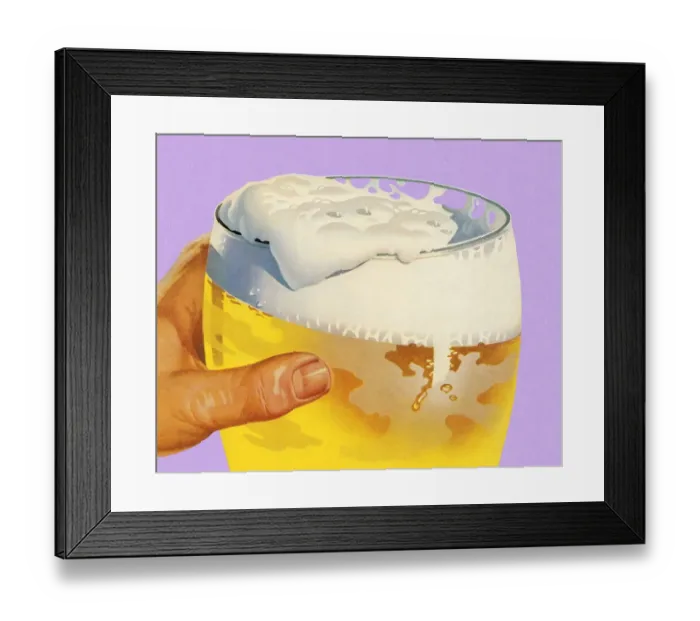 Framed Print : Large Glass of Beer Framed Print : Large Glass of Beer