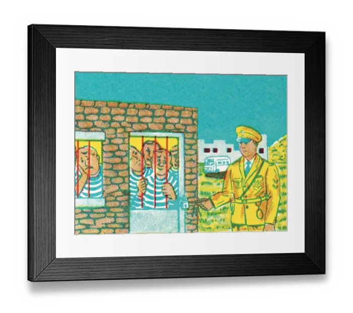 Framed Print : Criminals in jail Framed Print : Criminals in jail