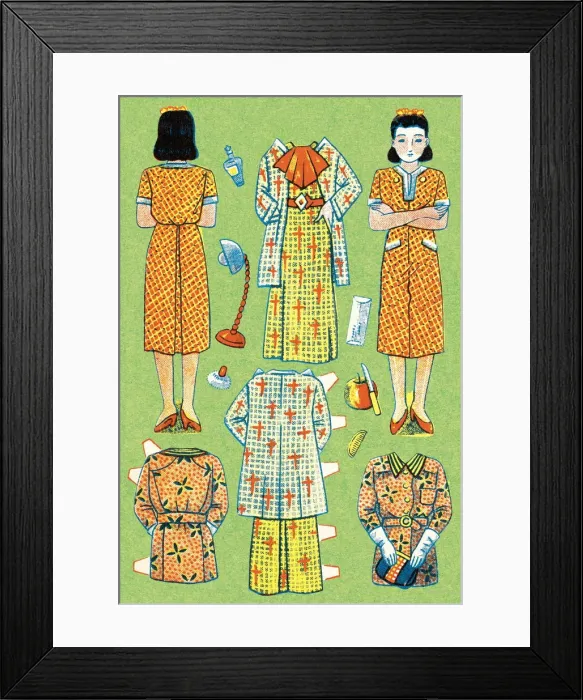 Framed Print : Paper Doll Woman