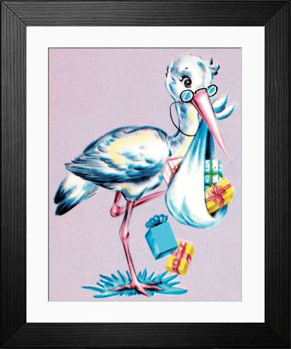 Framed Print : Stork delivery
