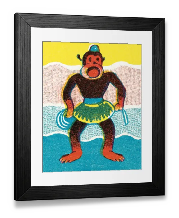 Framed Print : Dancing gorilla Framed Print : Dancing gorilla