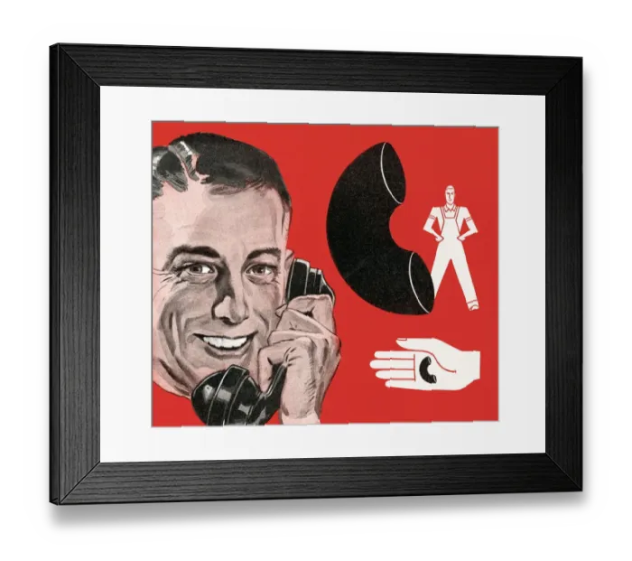 Framed Print : Man on phone Framed Print : Man on phone