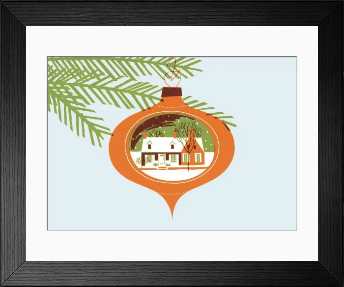 Framed Print : Christmas tree ornament