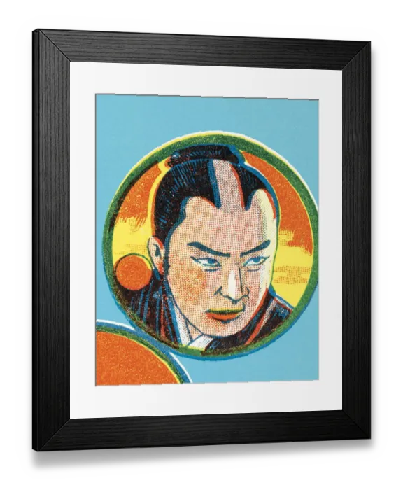 Framed Print : Samurai pattern