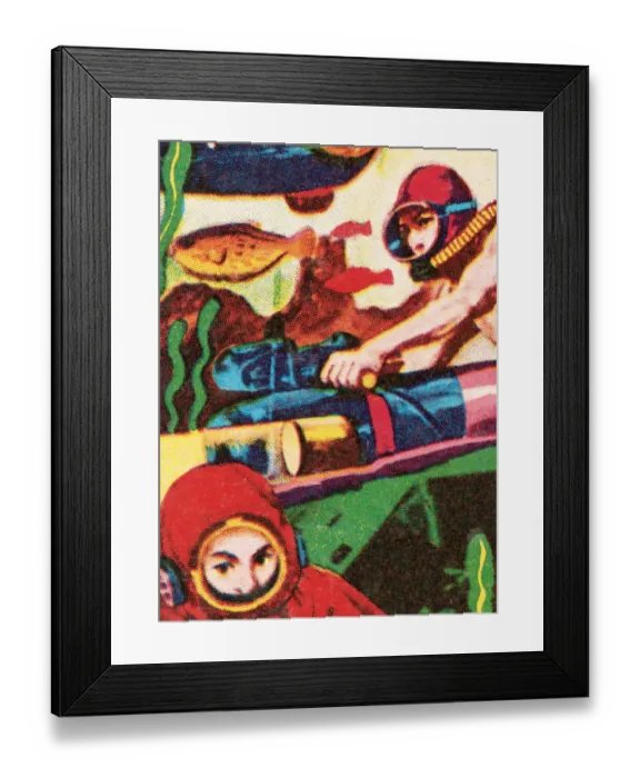 Framed Print : Underwater battle Framed Print : Underwater battle
