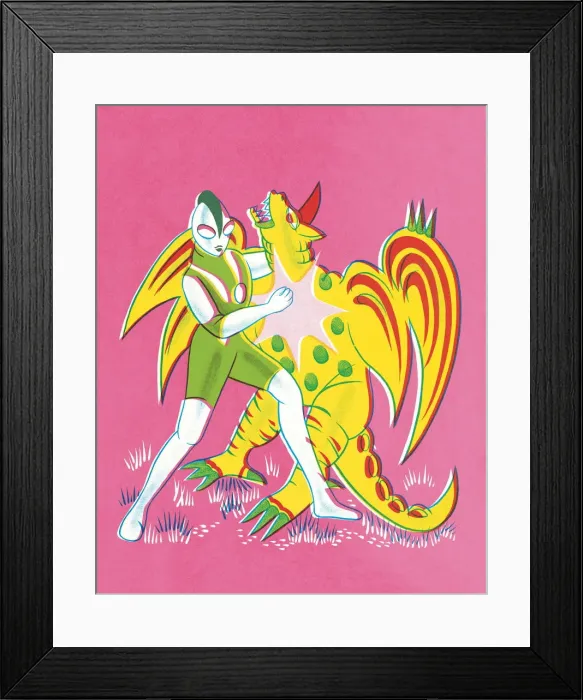 Framed Print : Monster fight Framed Print : Monster fight