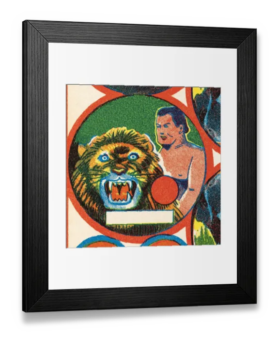 Framed Print : Tarzan and lion Framed Print : Tarzan and lion