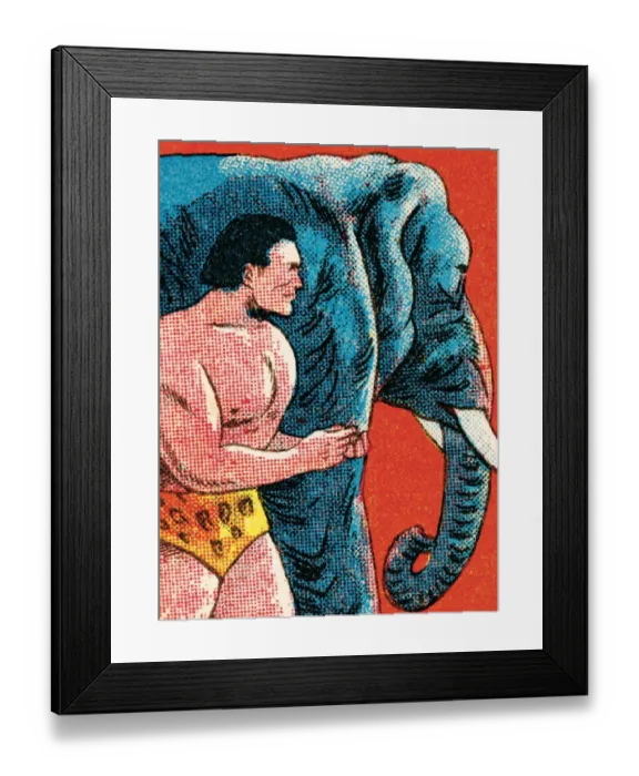 Framed Print : Tarzan and elephant Framed Print : Tarzan and elephant