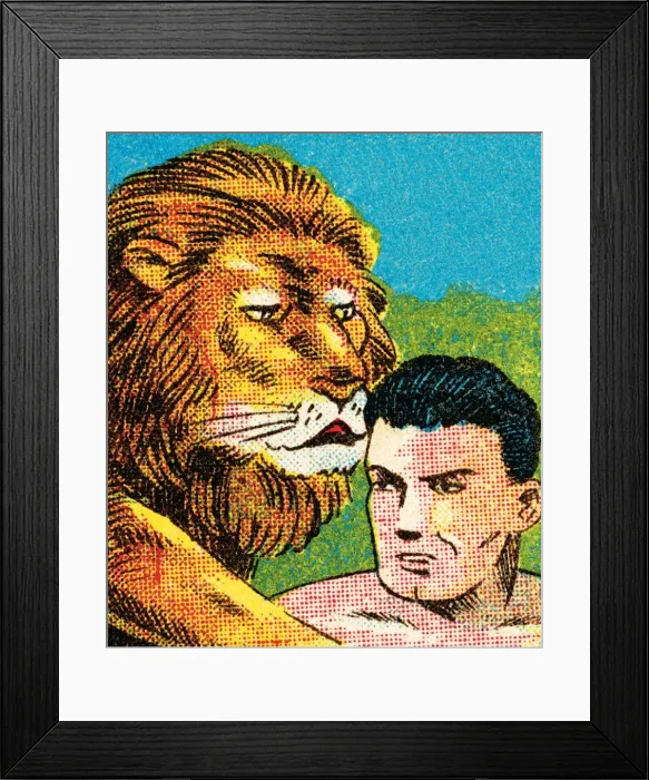 Framed Print : Tarzan and lion