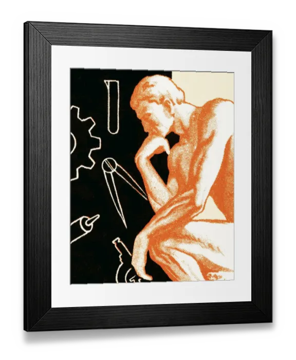 Framed Print : The thinker Framed Print : The thinker