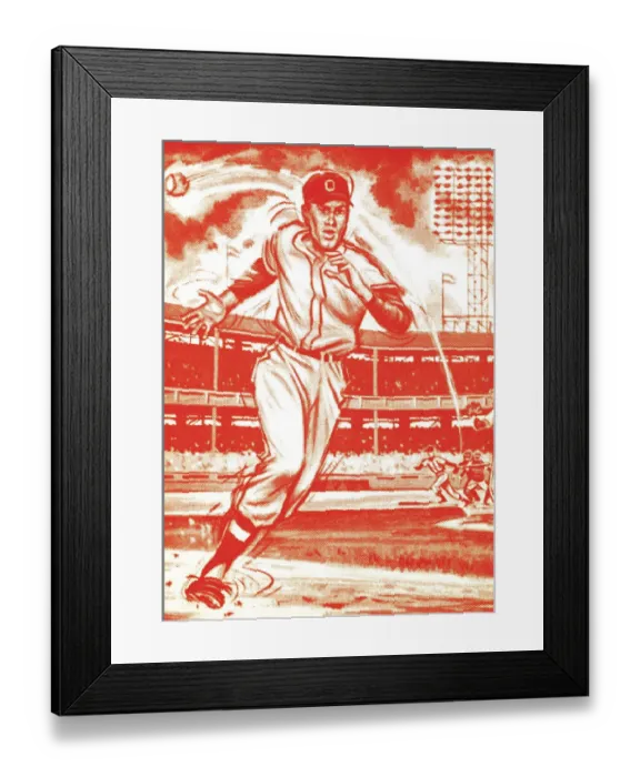 Framed Print : Runner on base Framed Print : Runner on base