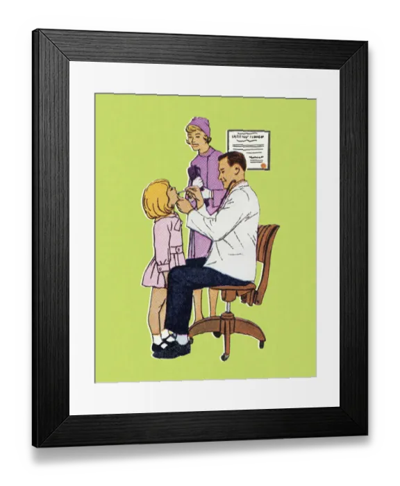 Framed Print : Checkup at the Doctor Framed Print : Checkup at the Doctor