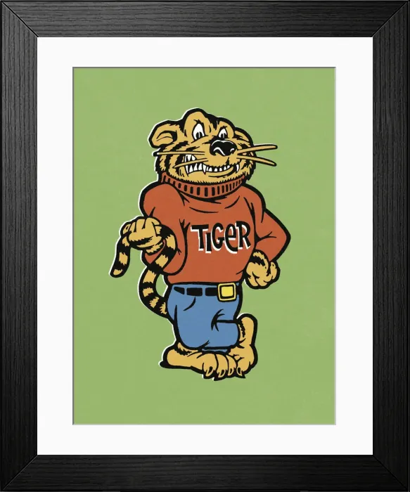 Framed Print : Tiger Wearing a Sweater and Jeans Framed Print : Tiger Wearing a Sweater and Jeans