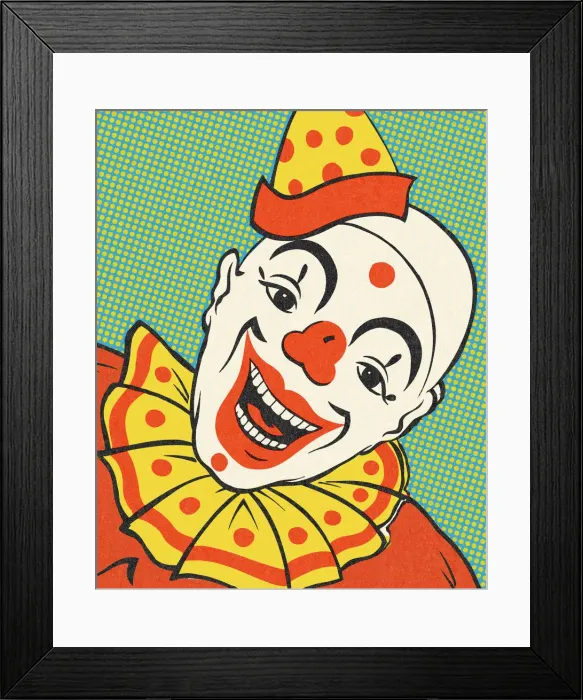 Framed Print : Smiling Clown Framed Print : Smiling Clown