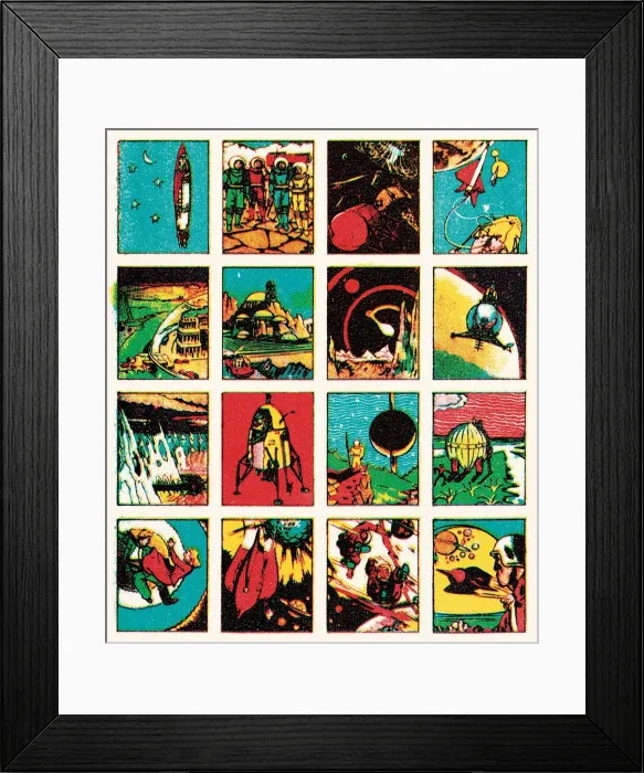 Framed Print : Rocket pattern