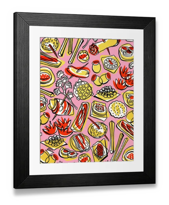 Framed Print : Appetizer Pattern Framed Print : Appetizer Pattern