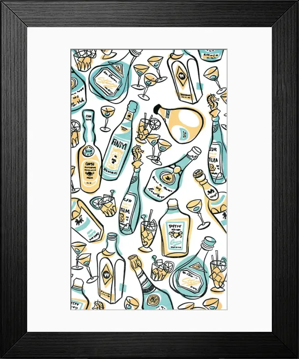 Framed Print : Bottle pattern Framed Print : Bottle pattern