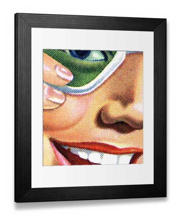 Framed Print : Closeup Smile