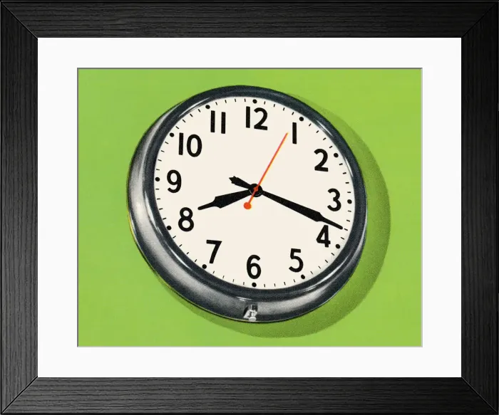 Framed Print : Wall Clock