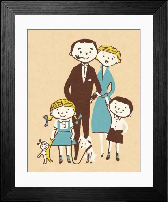 Framed Print : Happy Family Framed Print : Happy Family