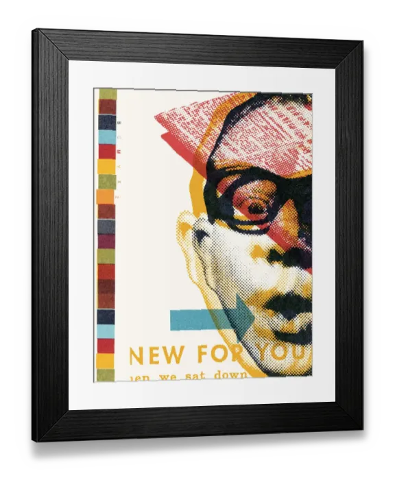 Framed Print : Surprised man with glasses Framed Print : Surprised man with glasses