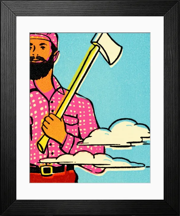 Framed Print : Paul Bunyan in Clouds Framed Print : Paul Bunyan in Clouds