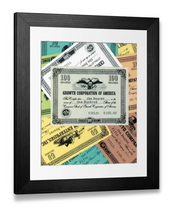 Framed Print : Certificates pattern Framed Print : Certificates pattern