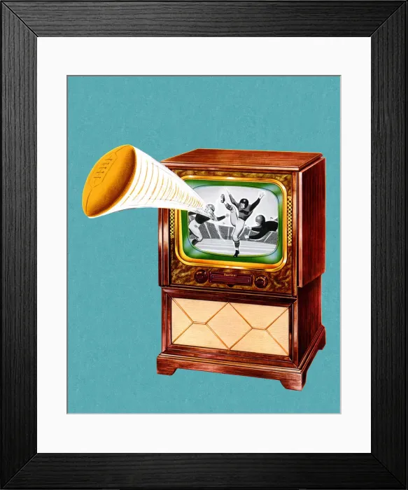Framed Print : Football Kick on TV Framed Print : Football Kick on TV