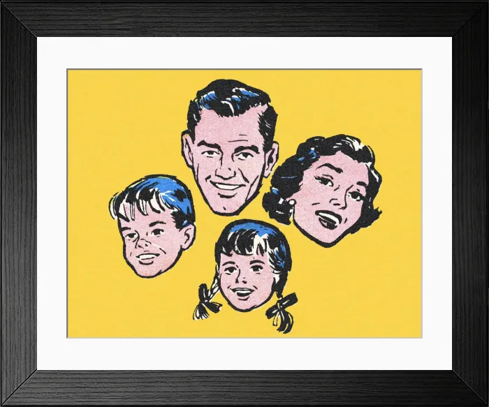 Framed Print : Happy Family Framed Print : Happy Family