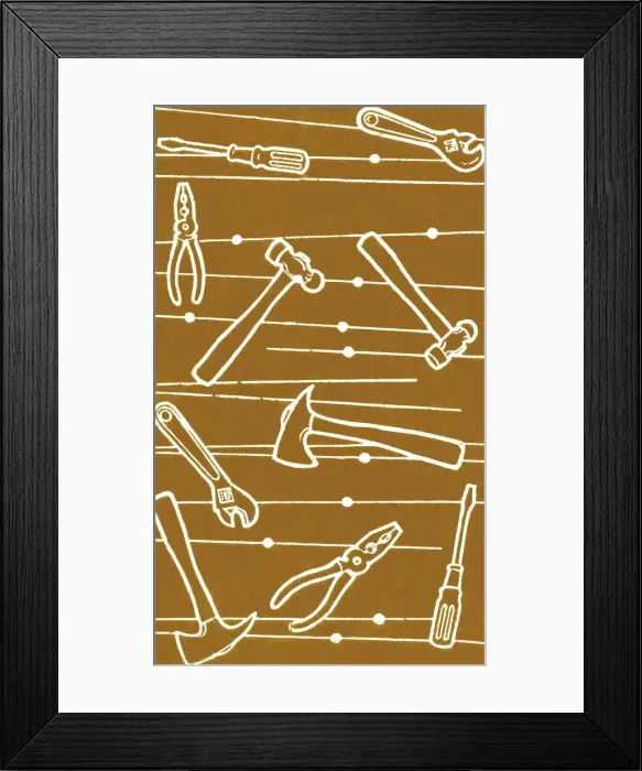 Framed Print : Tool pattern Framed Print : Tool pattern
