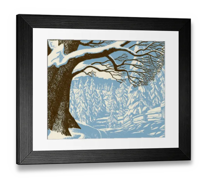 Framed Print : Winter Forest Scene Framed Print : Winter Forest Scene