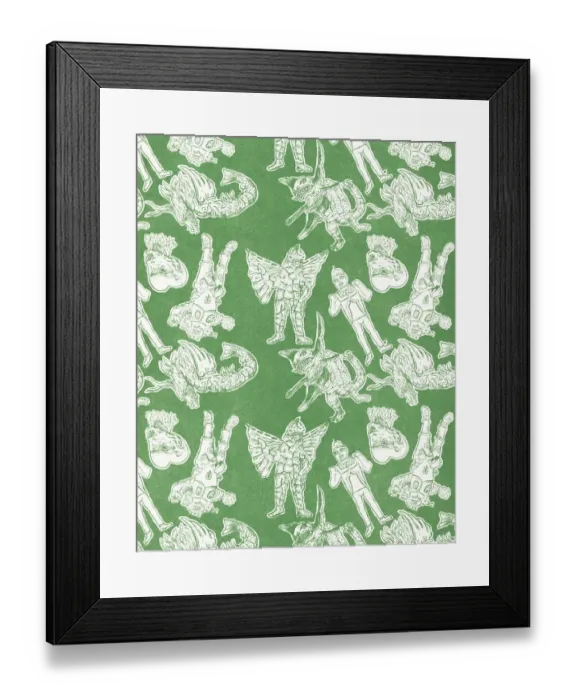 Framed Print : Monster pattern Framed Print : Monster pattern